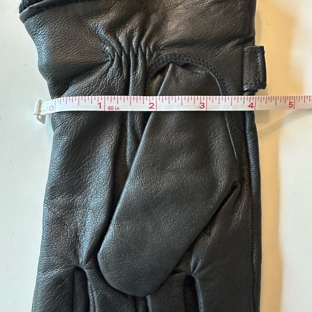 NEW! ZARA LEATHER Gloves Black Mens - Picture 9 of 9